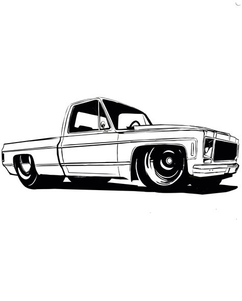 green square body chevy|square body chevy drawing outlines.